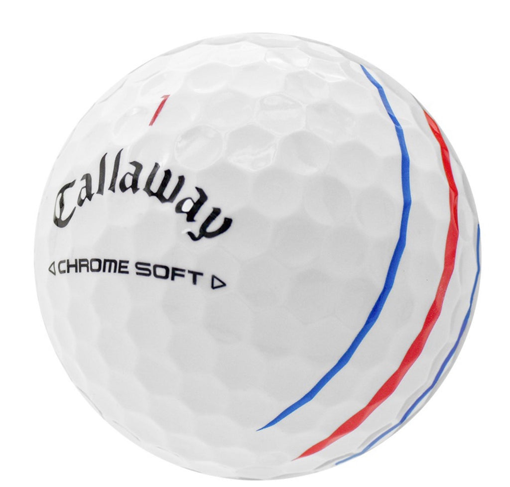 Callaway Chrome Soft Triple Track Golf Balls, One Dozen, Good/3A Quality, Recycled