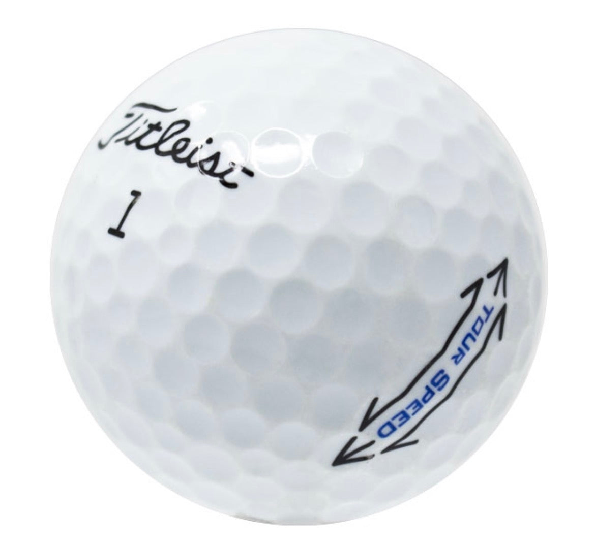 Titleist Tour Speed Golf Balls - One Dozen, 3A/Good Quality, Recycled