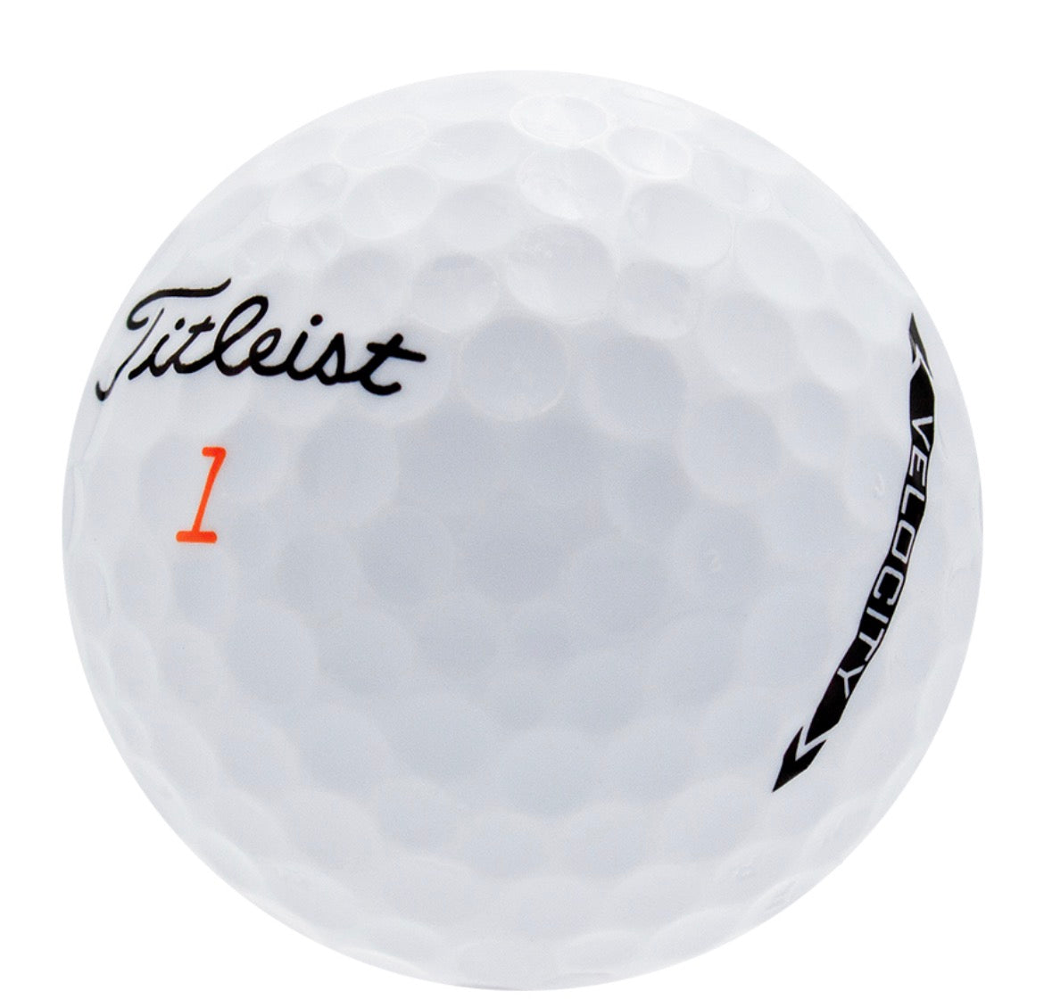 Titleist Velocity Golf Balls, One Dozen, Near Mint/4A Quality, Recycled