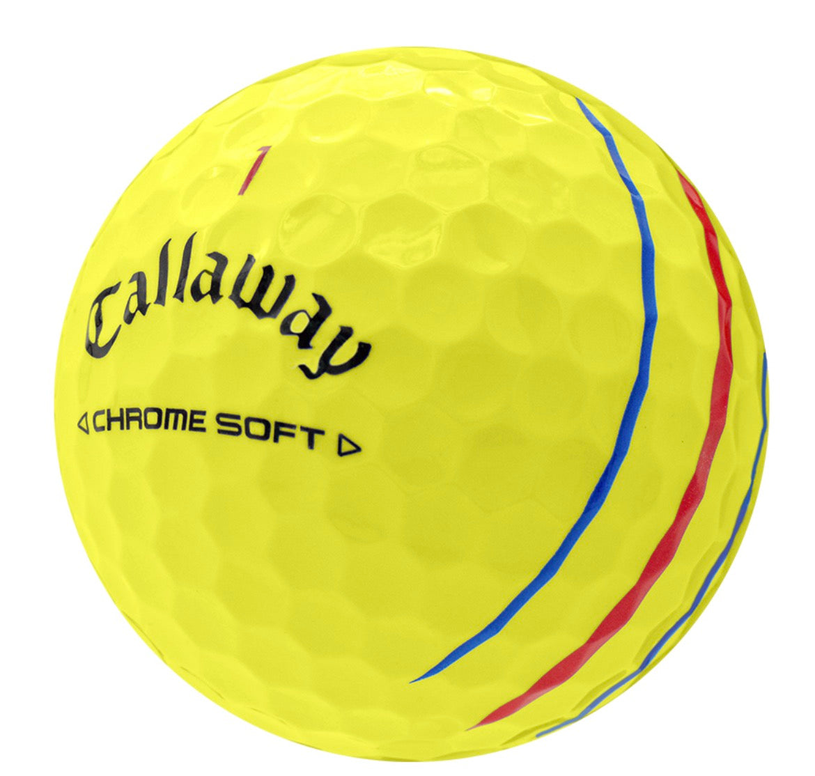 Callaway Chrome Soft Triple Track Yellow - One Dozen, Good/3A Quality, Recycled